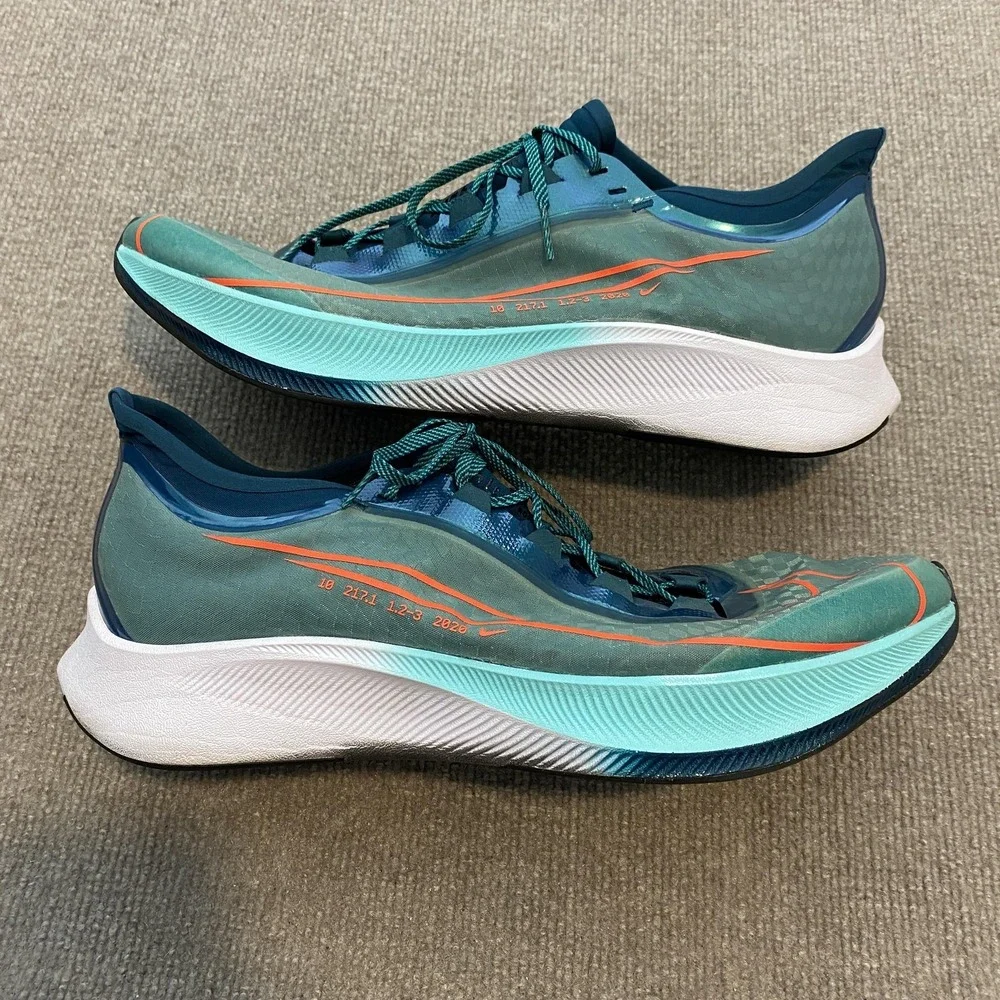 Nike Zoom Fly 3 Shoes Mens Size 14 Green Running Sneakers CD4570-300 Athletic